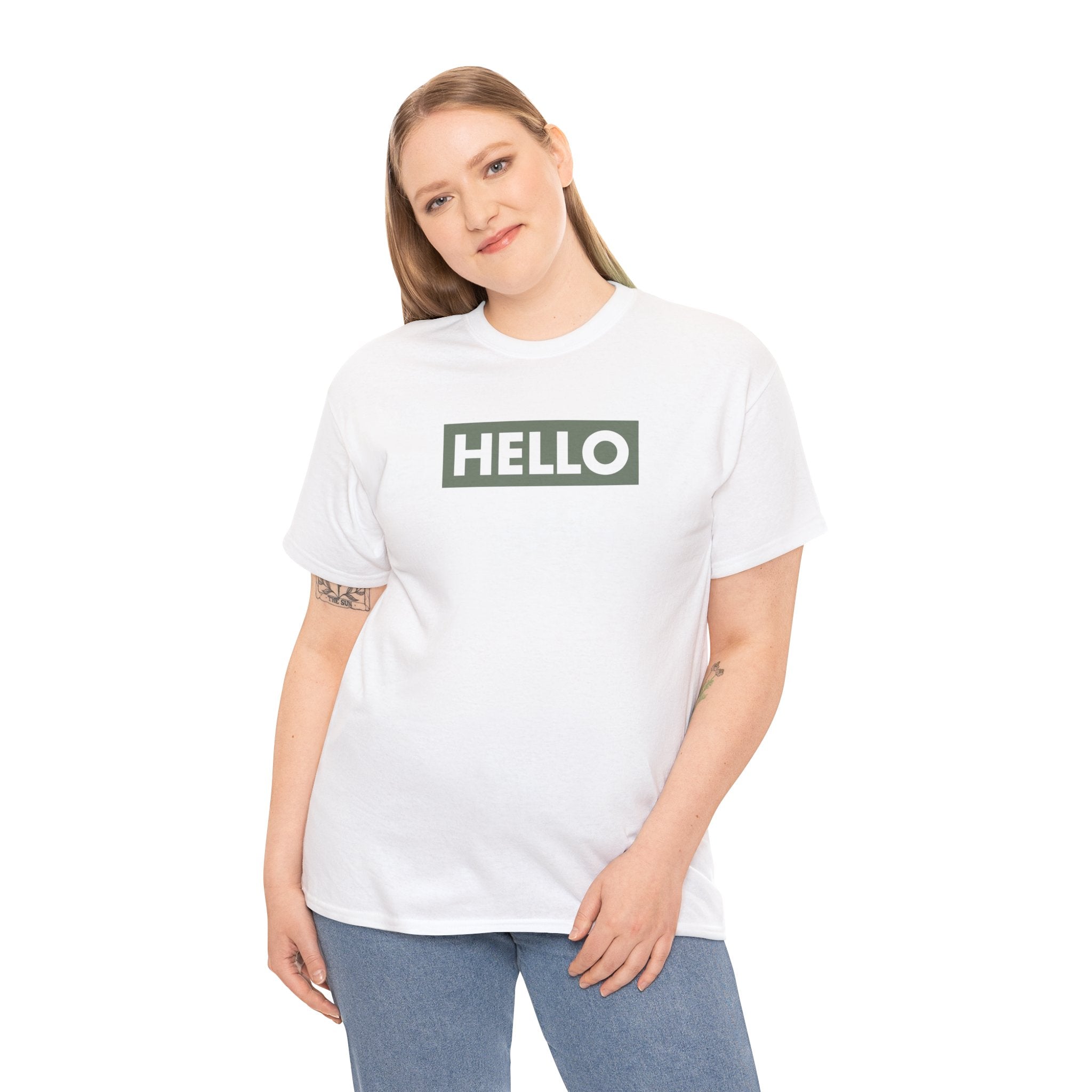 HELLO™ Unisex Heavy Cotton Logo Tee