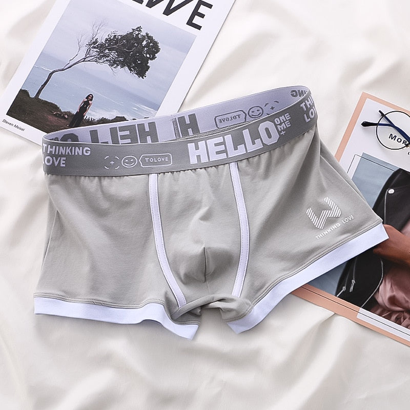 HELLO™ Classic - Men's Boxers Underwear Light Grey