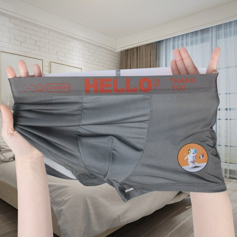 HELLO™ Cartoon - Men's Boxers Underwear Grey