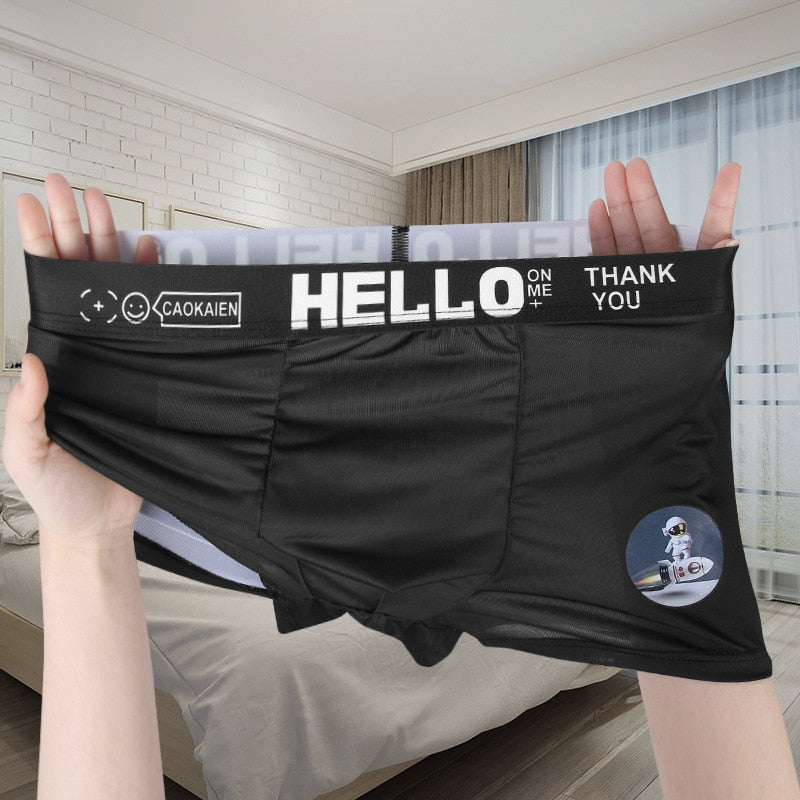 HELLO™ Cartoon - Men's Boxers Underwear Black
