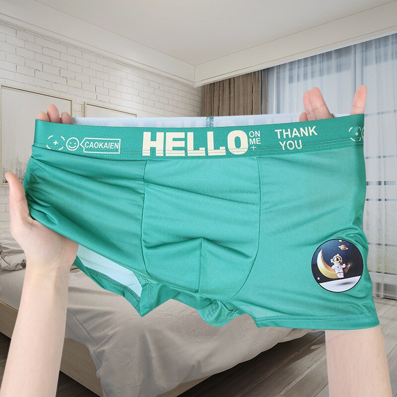 HELLO™ Cartoon - Men's Boxers Underwear Green